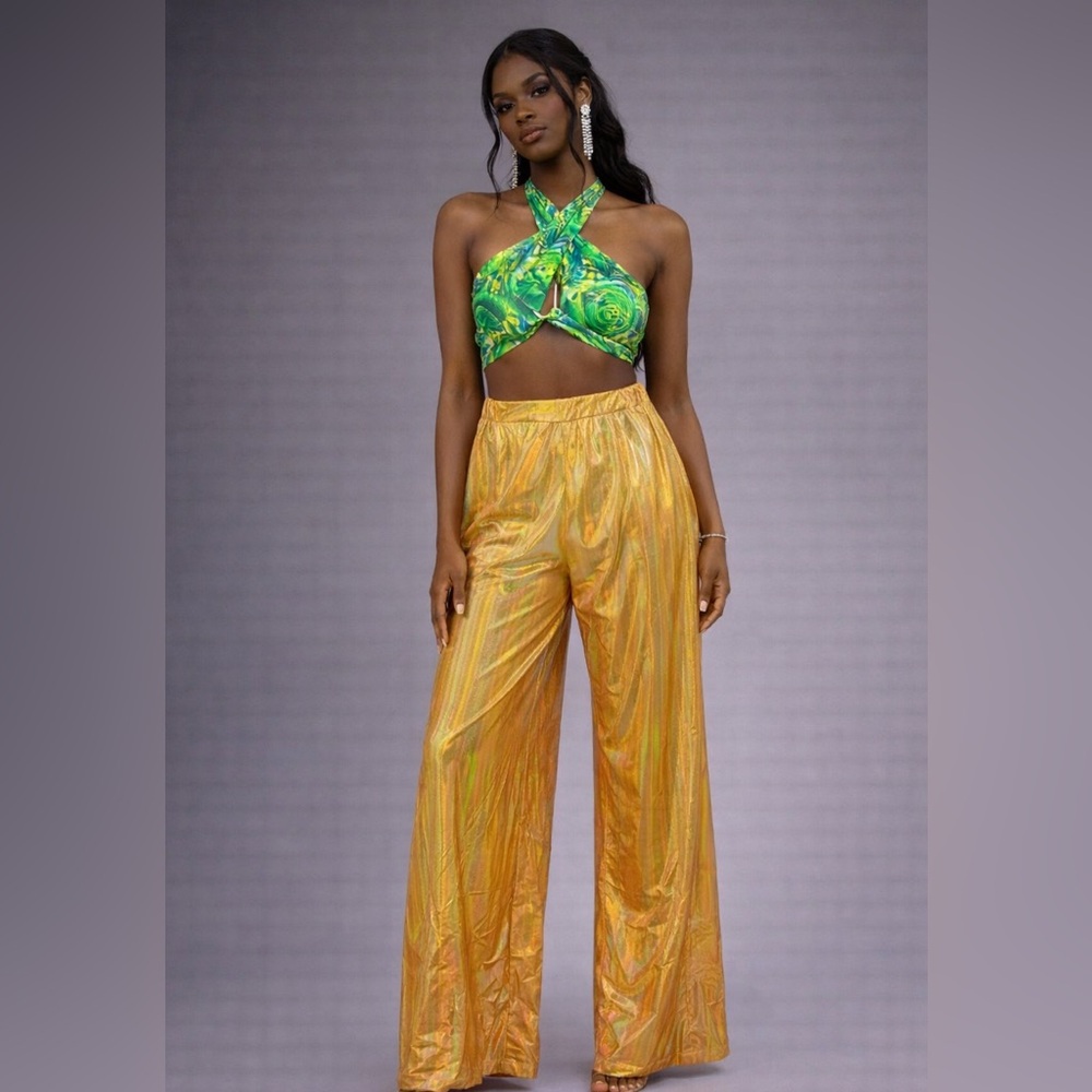 Glitz Beaute “Golden Aura Luxe pants